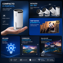 Magma 8K – Projetor Portátil Smart Android 14 com WiFi 6 e Cinema Integrado